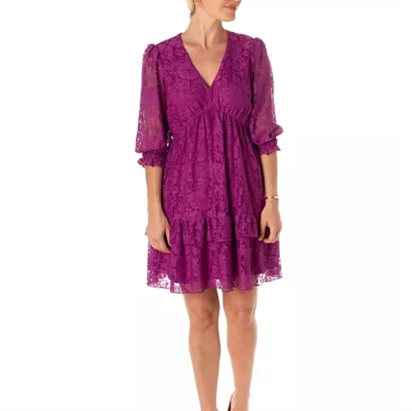 Sold Out Maison Tara NWT Lace Mini Dress - Picture 2 of 15